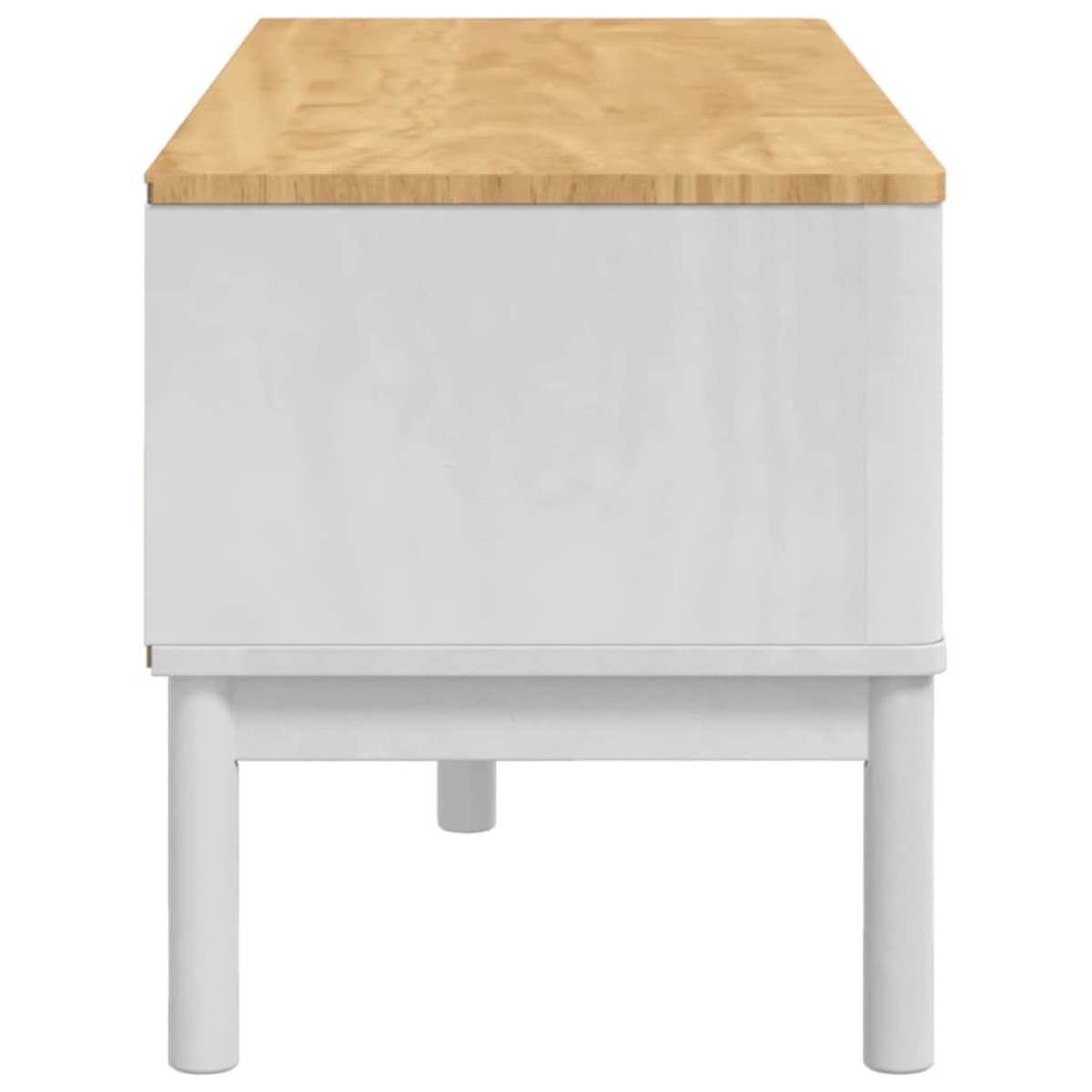 vidaXL Πάγκος Χωλ FLORO Λευκό 115 x 40 x 45 εκ Στερεό ξύλο πεύκου