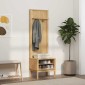 vidaXL Ντουλάπα διαδρόμου FLORO Κερωτό καφέ 50 x 40 x 158 εκ