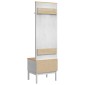 vidaXL Ντουλάπα διαδρόμου FLORO Λευκό 50 x 40 x 158 εκ
