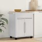 vidaXL Καρότσι Κουζίνας FLORO Λευκό 72,5 x 45 x 80 εκ