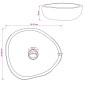 vidaXL Λεκάνη Ωοειδής Γκρι (32-37) x (27-30) x 12 εκ. Πέτρα Ποταμού