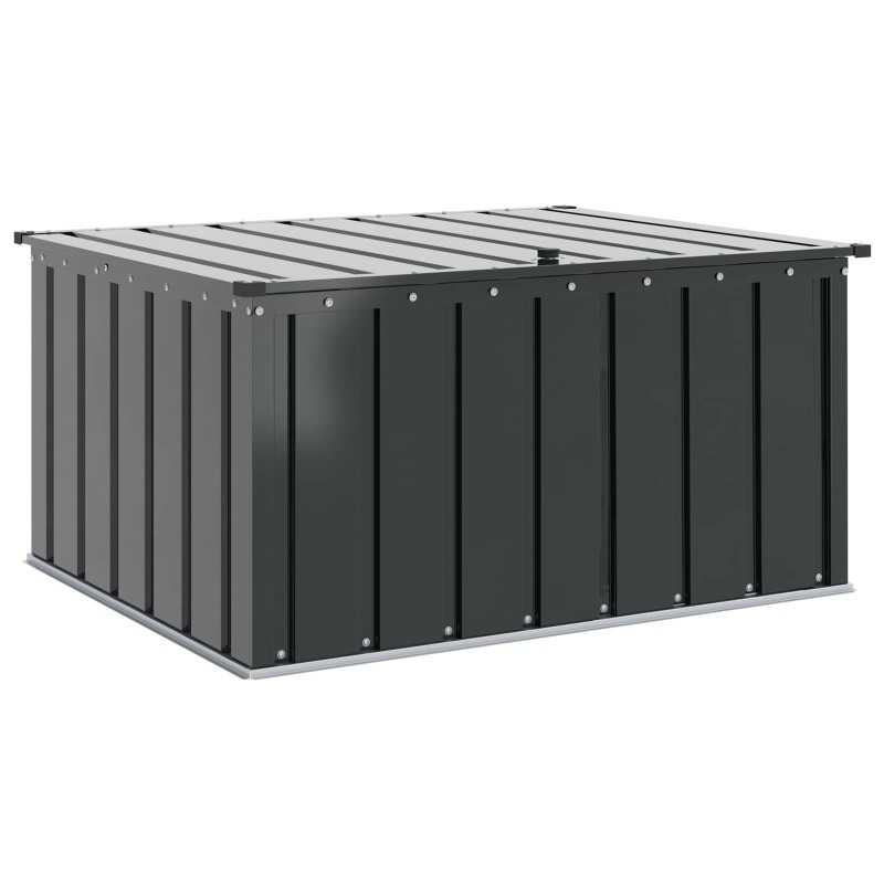 vidaXL Κουτί αποθήκευσης κήπου Μαύρο 101 x 82 x 50 εκ Ατσάλι