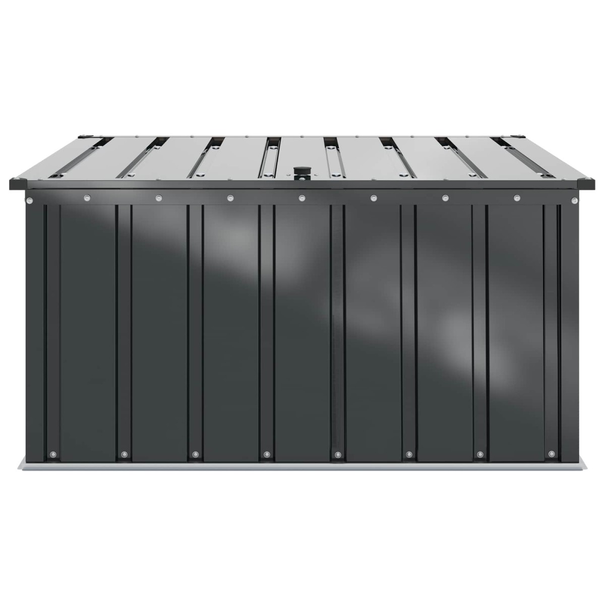vidaXL Κουτί αποθήκευσης κήπου Μαύρο 101 x 82 x 50 εκ Ατσάλι