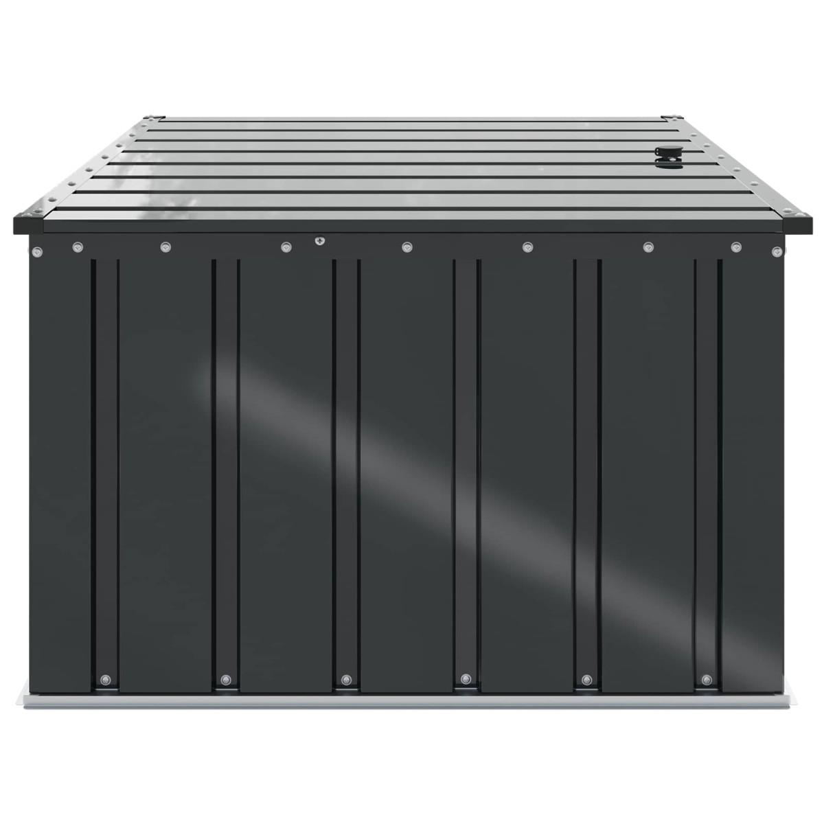 vidaXL Κουτί αποθήκευσης κήπου Μαύρο 101 x 82 x 50 εκ Ατσάλι