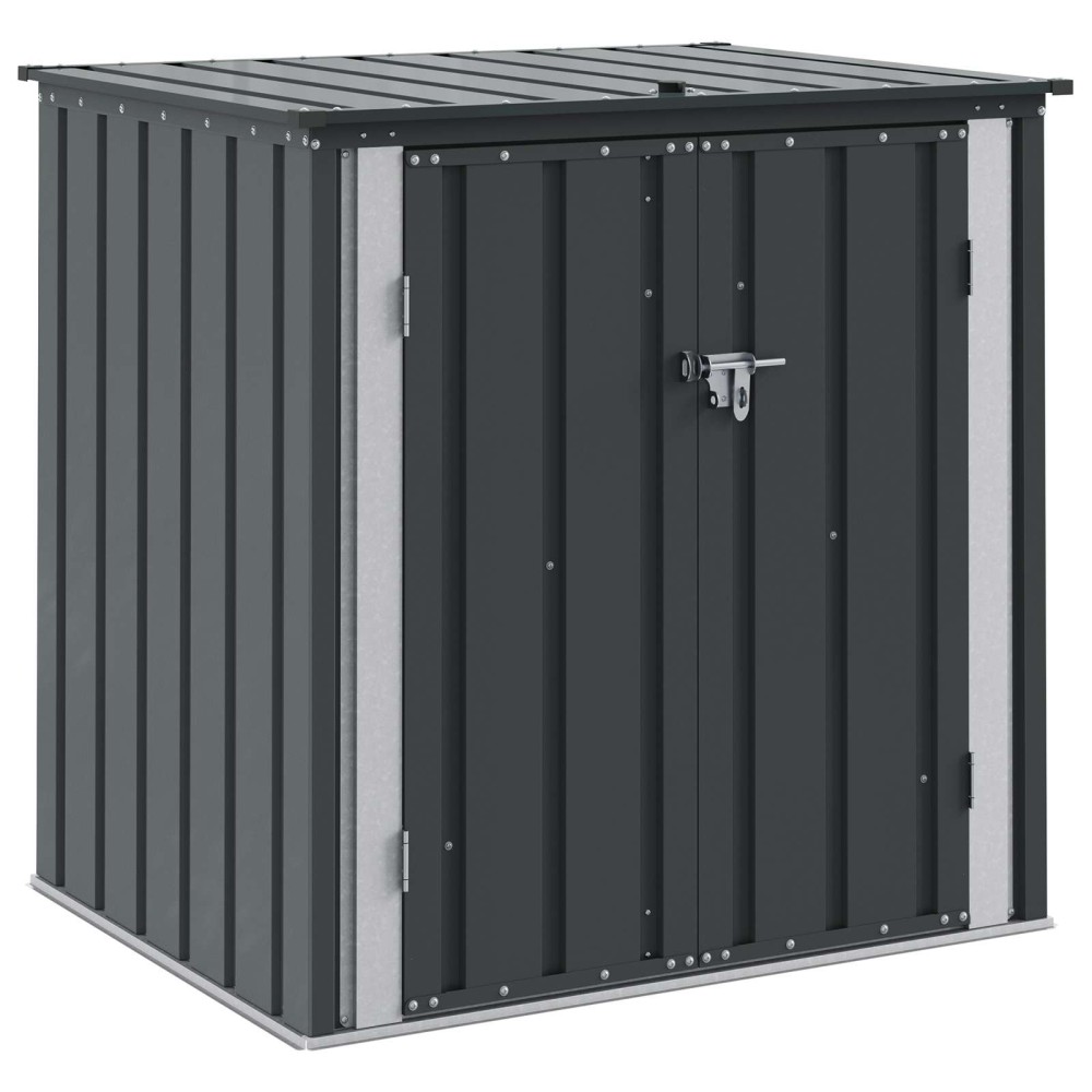 vidaXL Κουτί αποθήκευσης κήπου Μαύρο 101,5 x 82 x 100 εκ. Ατσάλι