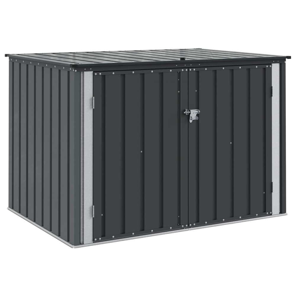 vidaXL Κουτί αποθήκευσης κήπου Μαύρο 151,5 x 107 x 100 εκ. Ατσάλι