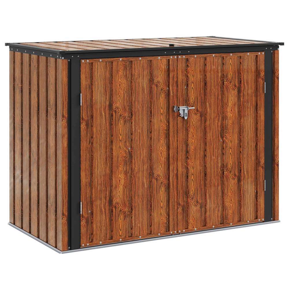 vidaXL Κουτί αποθήκευσης κήπου Καφέ 151,5 x 82 x 110,5 εκ Ατσάλι