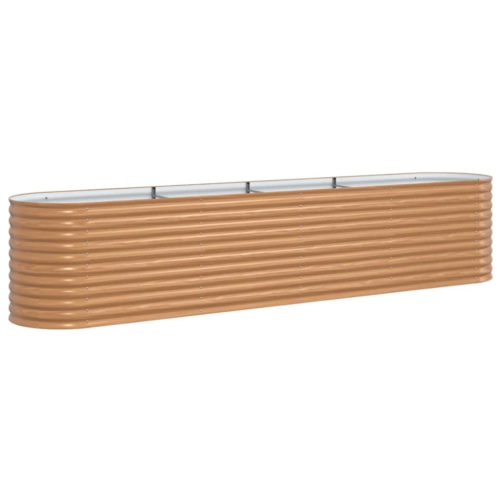 vidaXL Ανεβασμένο Κρεβάτι Καφέ 400 x 80 x 81 cm Ατσάλι