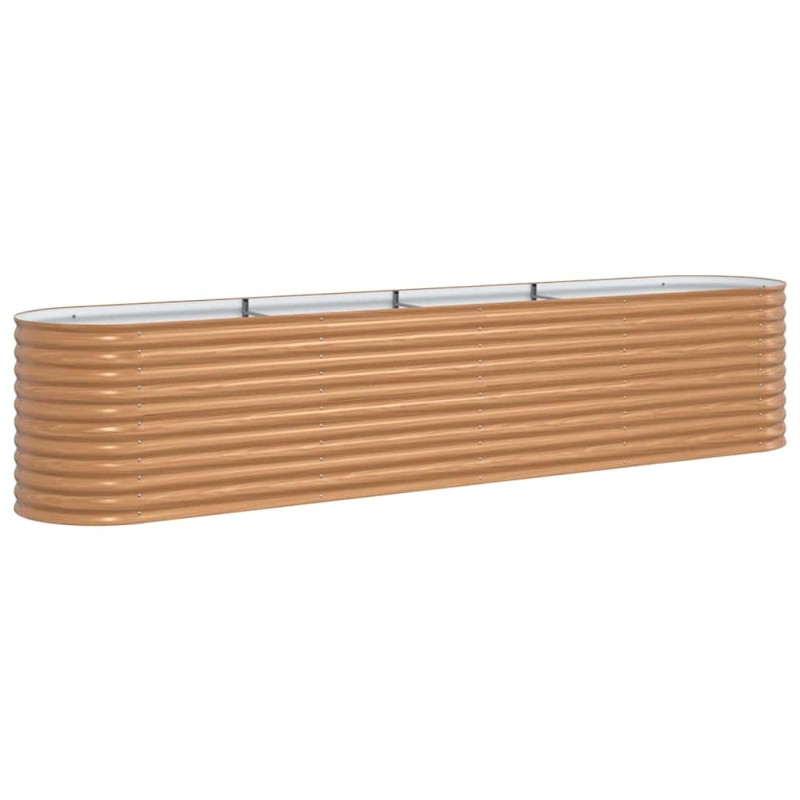 vidaXL Ανεβασμένο Κρεβάτι Καφέ 400 x 80 x 81 cm Ατσάλι
