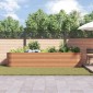 vidaXL Ανεβασμένο Κρεβάτι Καφέ 400 x 80 x 81 cm Ατσάλι