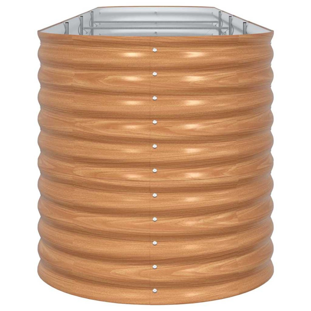 vidaXL Ανεβασμένο Κρεβάτι Καφέ 400 x 80 x 81 cm Ατσάλι