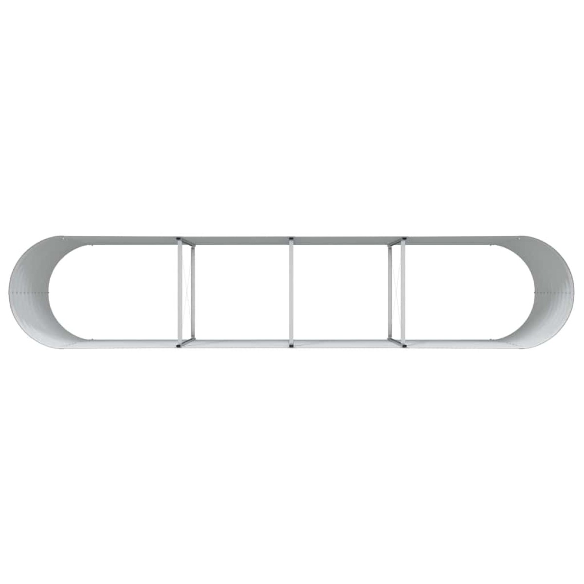 vidaXL Ανεβασμένο Κρεβάτι Καφέ 400 x 80 x 81 cm Ατσάλι