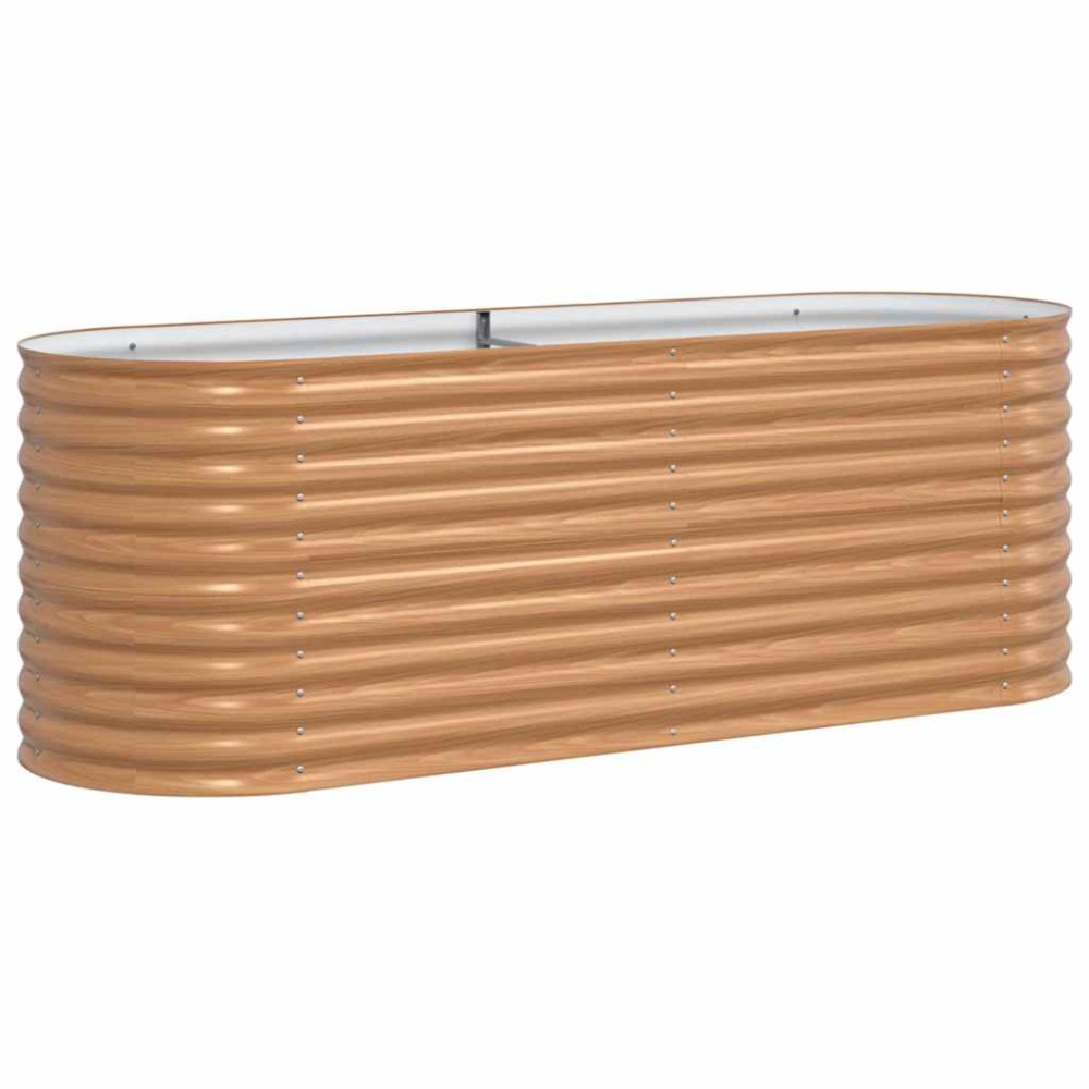 vidaXL Ανεβασμένο Κρεβάτι Καφέ 240 x 80 x 81 cm Ατσάλι