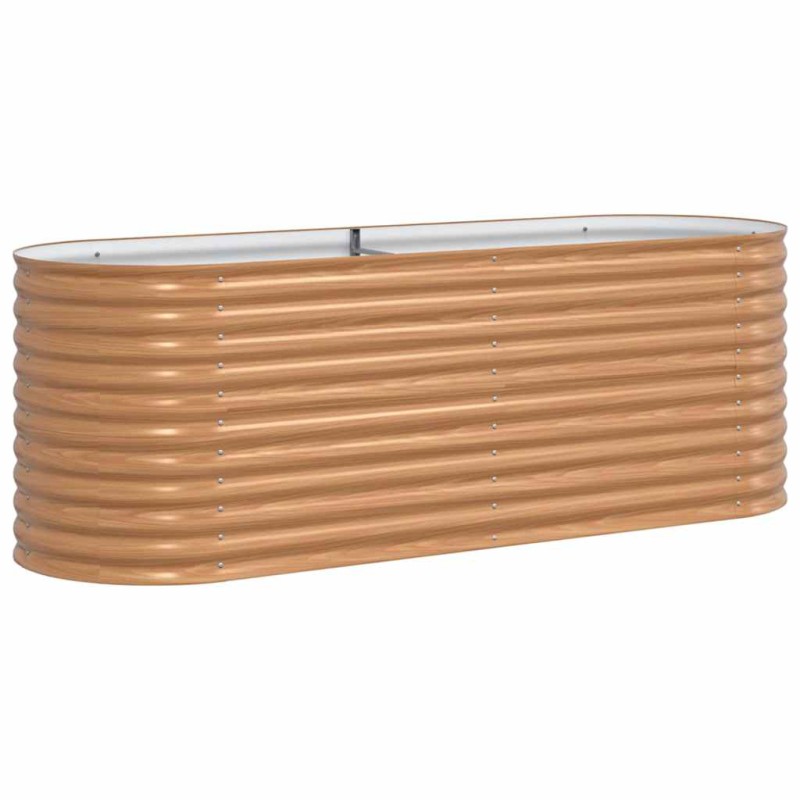 vidaXL Ανεβασμένο Κρεβάτι Καφέ 240 x 80 x 81 cm Ατσάλι