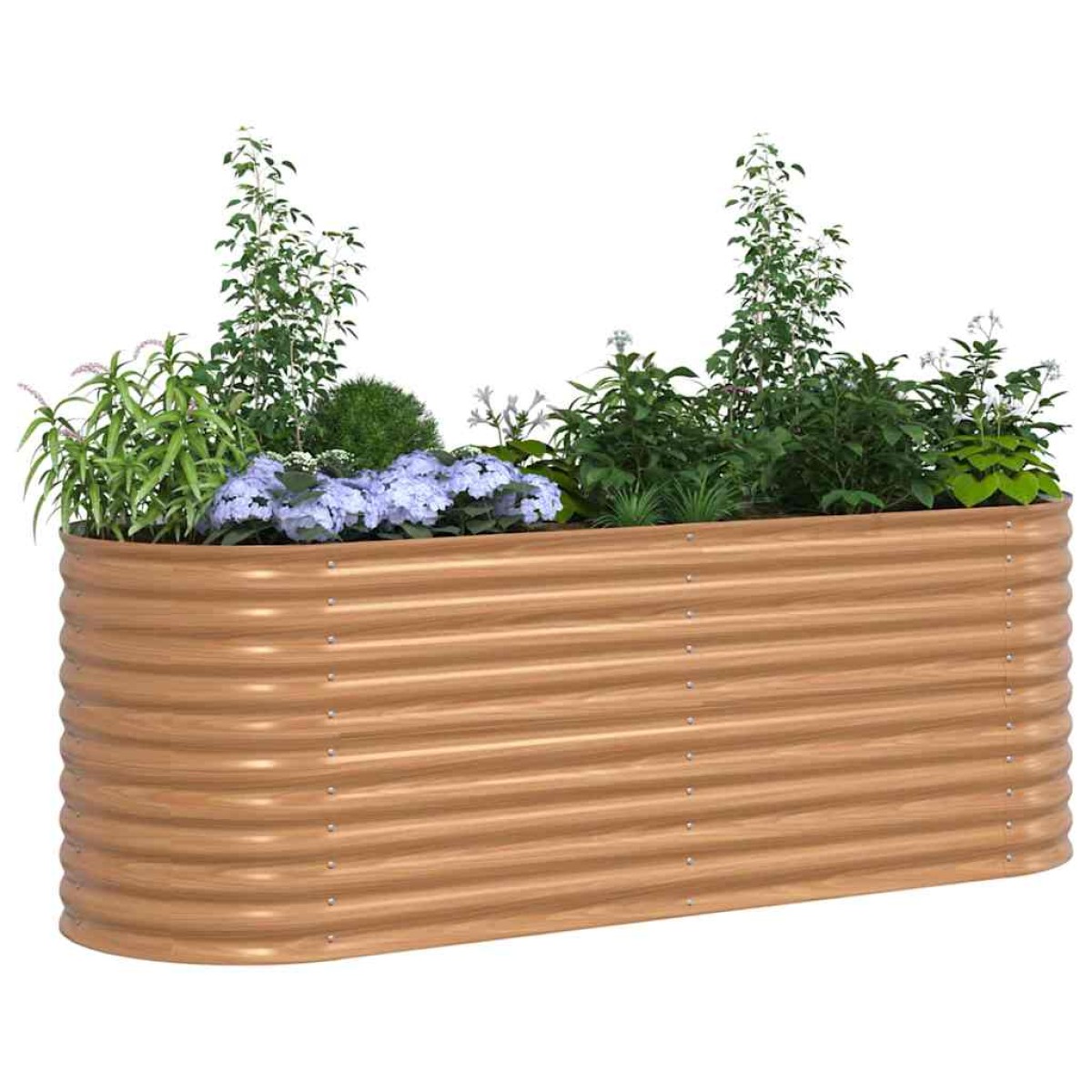 vidaXL Ανεβασμένο Κρεβάτι Καφέ 240 x 80 x 81 cm Ατσάλι