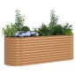 vidaXL Ανεβασμένο Κρεβάτι Καφέ 240 x 80 x 81 cm Ατσάλι
