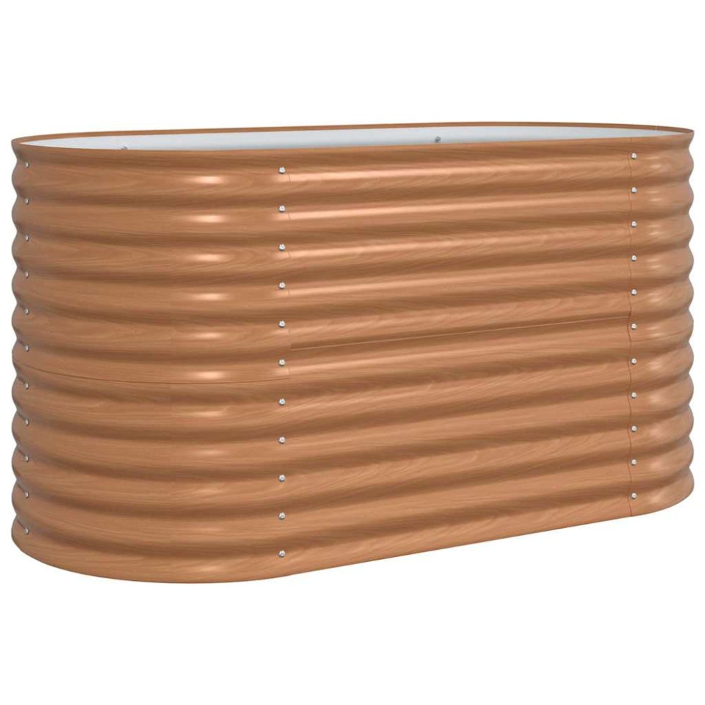 vidaXL Ανεβασμένο Κρεβάτι Καφέ 160 x 80 x 81 cm Ατσάλι