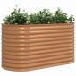 vidaXL Ανεβασμένο Κρεβάτι Καφέ 160 x 80 x 81 cm Ατσάλι