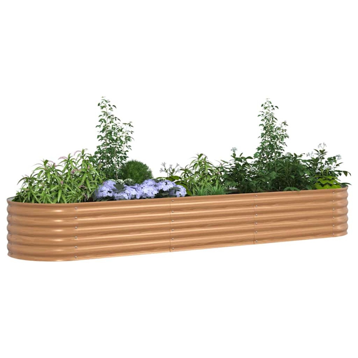 vidaXL Ανεβασμένο Κρεβάτι Καφέ 320 x 80 x 44 cm Ατσάλι