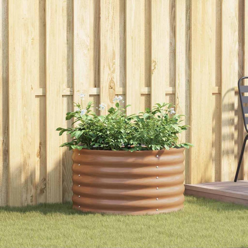 vidaXL Ανεβασμένο Κρεβάτι Καφέ 80 x 80 x 44 cm Ατσάλι