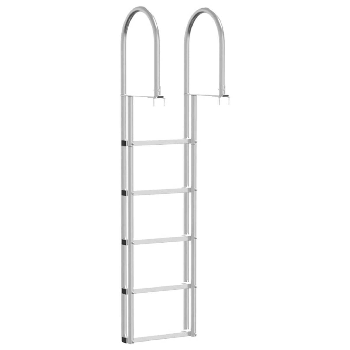 vidaXL Σκάλα Ντεκ 5 Σκαλοπατιών Ασημί 45 ×11,5 ×190 εκ Αλουμίνιο