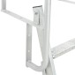 vidaXL 3-Βήμα Σκάλα για Μώλο Ασημί 58 x 77 x 144 εκ Αλουμίνιο