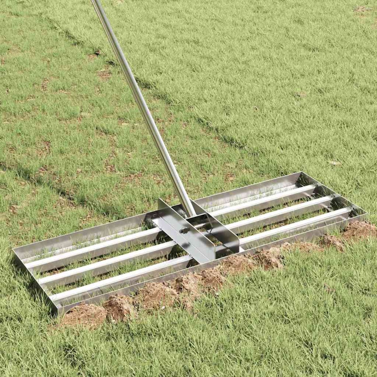 vidaXL Φτυάρι Κήπου Ασημί 75 x 25 x 6 εκ Ανοξείδωτο ατσάλι