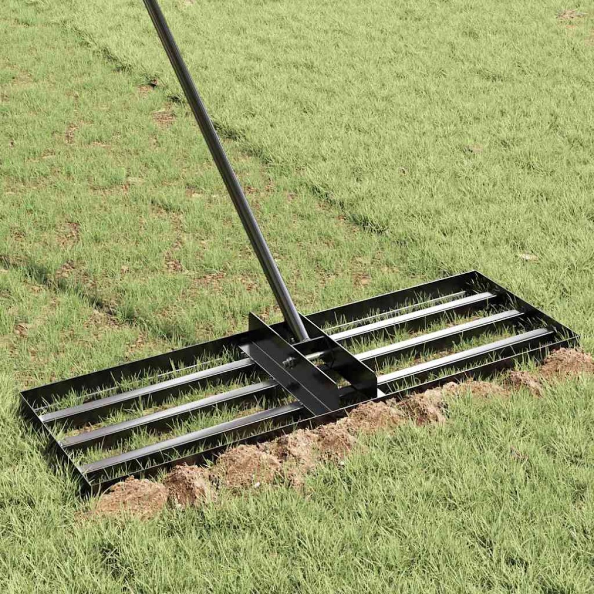 vidaXL Φτυάρι Κήπου Μαύρο 75 x 25 x 6 εκ Χάλυβας με επίστρωση πούδρας