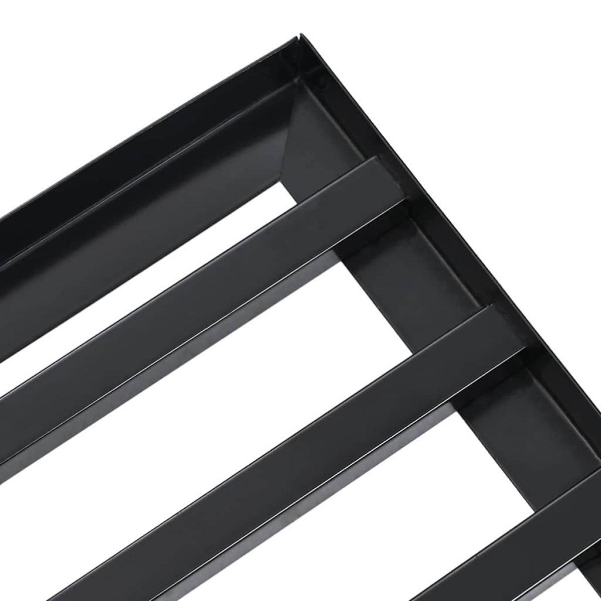 vidaXL Φτυάρι Κήπου Μαύρο 75 x 25 x 6 εκ Χάλυβας με επίστρωση πούδρας