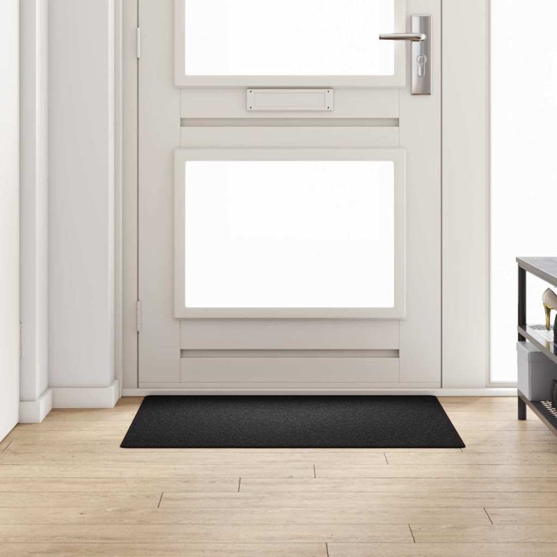 vidaXL Δερμάτινο Χαλί Ανθρακί 100 x 100 cm 100% Πολυπροπυλένιο