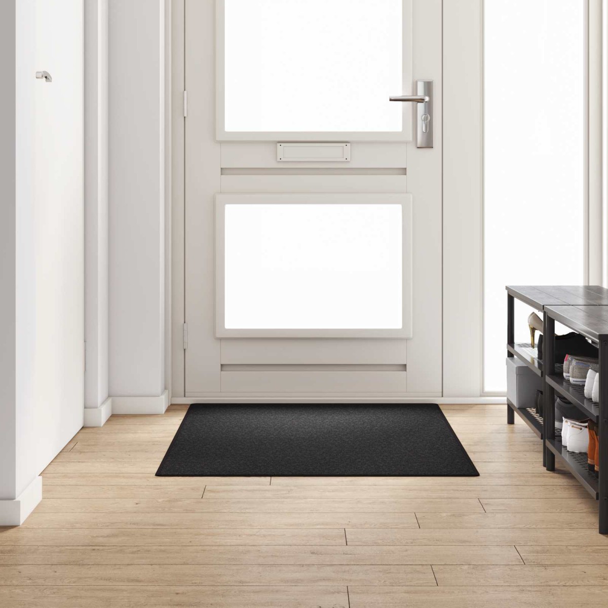 vidaXL Δερμάτινο Χαλί Ανθρακί 100 x 150 cm 100% Πολυπροπυλένιο