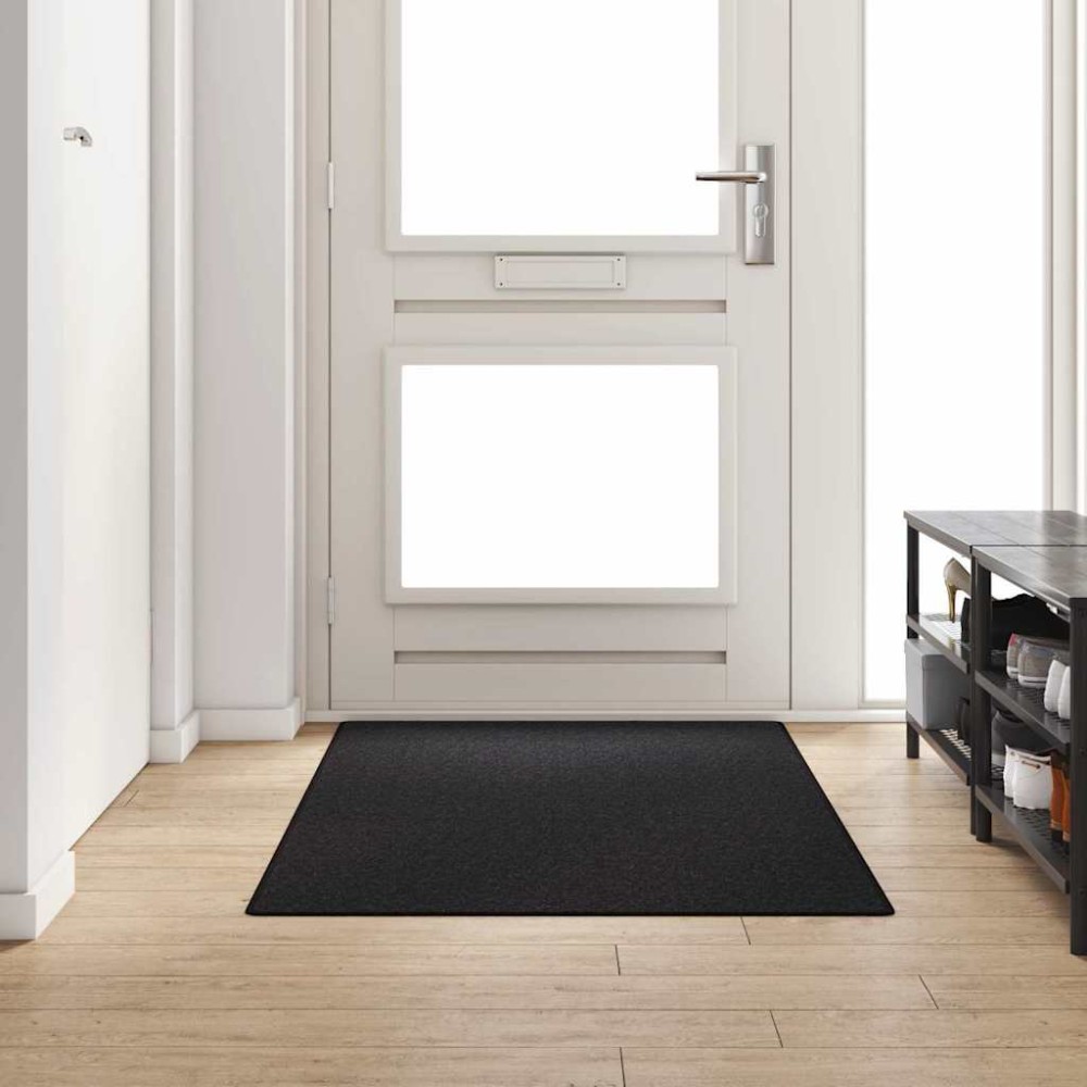 vidaXL Δερμάτινο Χαλί Ανθρακί 100 x 200 cm 100% Πολυπροπυλένιο