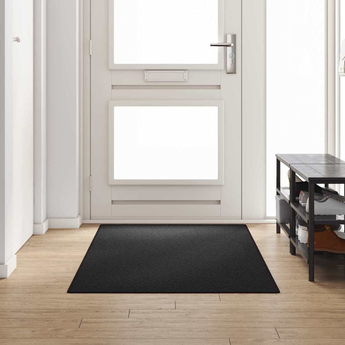 vidaXL Δερμάτινο Χαλί Ανθρακί 100 x 250 cm 100% Πολυπροπυλένιο
