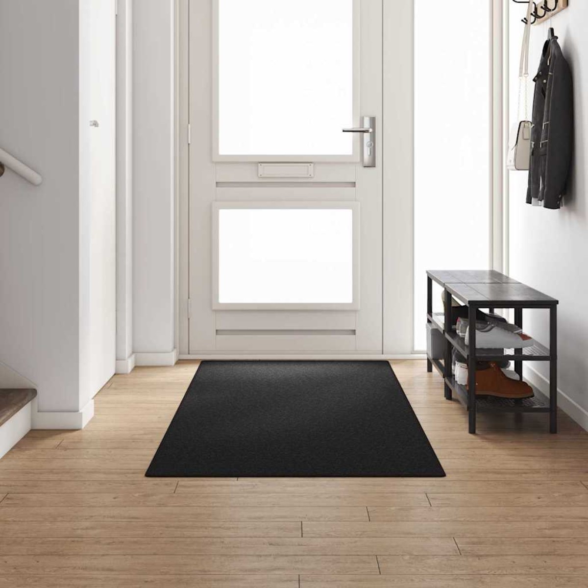 vidaXL Δερμάτινο Χαλί Ανθρακί 100 x 300 cm 100% Πολυπροπυλένιο