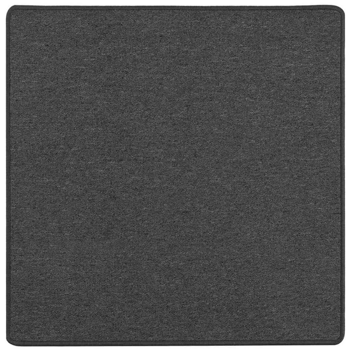 vidaXL Δερμάτινο Χαλί Σκούρο Γκρι 100 x 100 cm 100% Πολυπροπυλένιο
