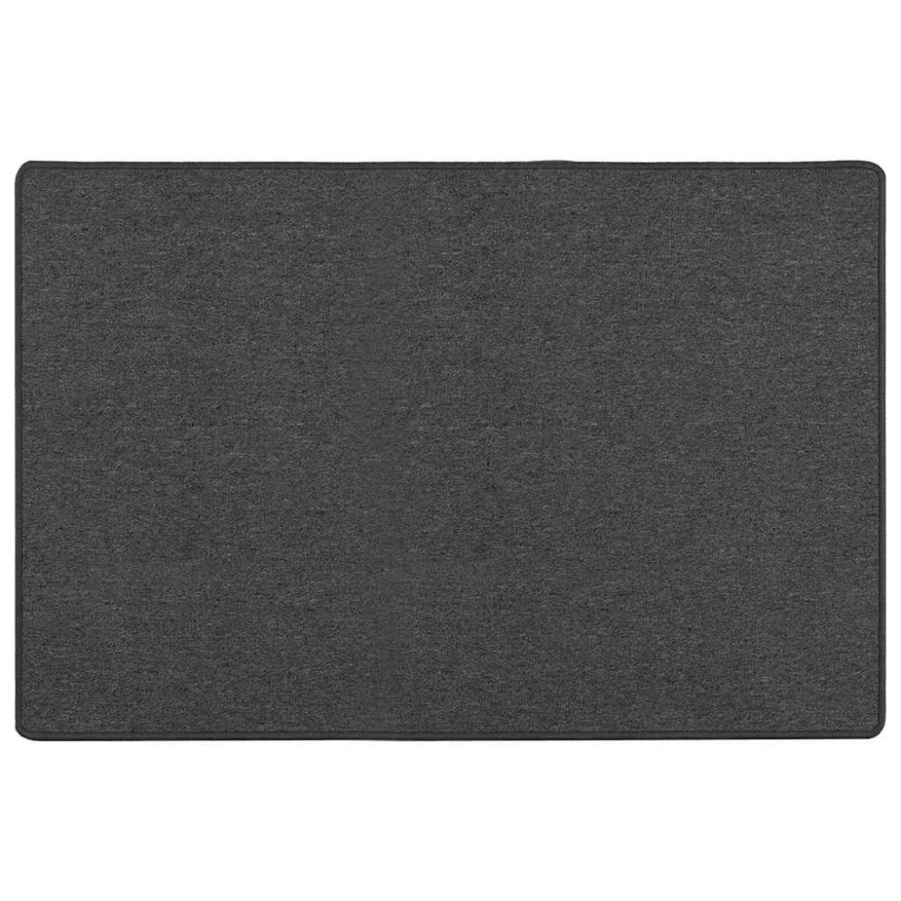 vidaXL Δερμάτινο Χαλί Σκούρο Γκρι 100 x 150 cm 100% Πολυπροπυλένιο