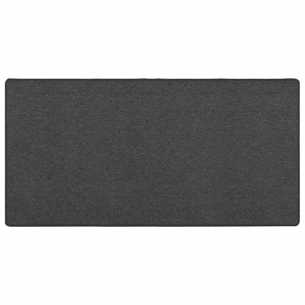 vidaXL Δερμάτινο Χαλί Σκούρο Γκρι 100 x 200 cm 100% Πολυπροπυλένιο