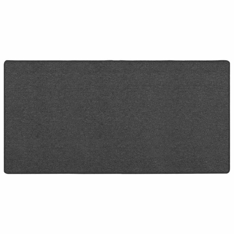 vidaXL Δερμάτινο Χαλί Σκούρο Γκρι 100 x 200 cm 100% Πολυπροπυλένιο