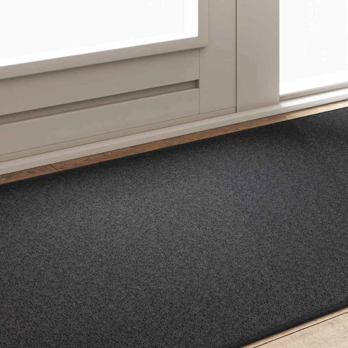 vidaXL Δερμάτινο Χαλί Σκούρο Γκρι 100 x 200 cm 100% Πολυπροπυλένιο