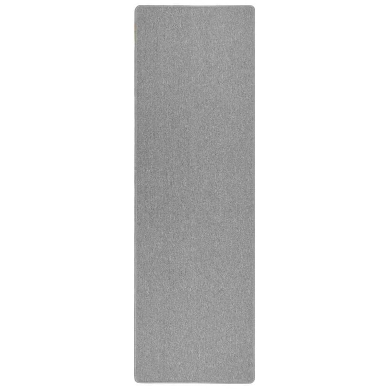 vidaXL Δερμάτινο Χαλί Ανοιχτό γκρι 80 x 500 cm 100% Πολυπροπυλένιο