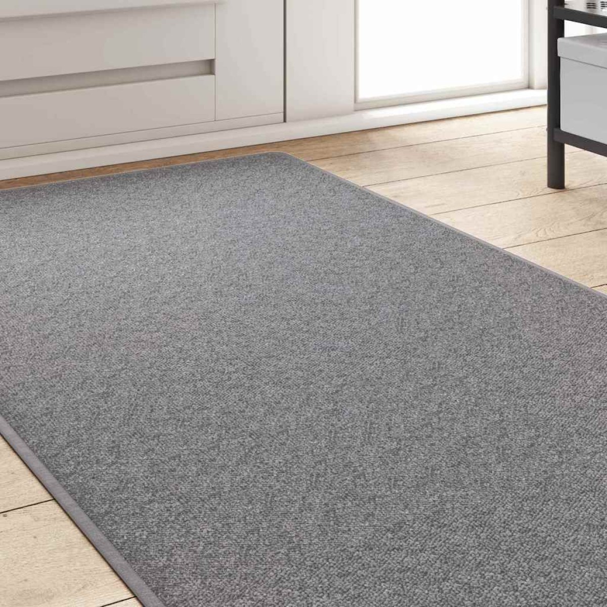 vidaXL Δερμάτινο Χαλί Ανοιχτό γκρι 80 x 500 cm 100% Πολυπροπυλένιο