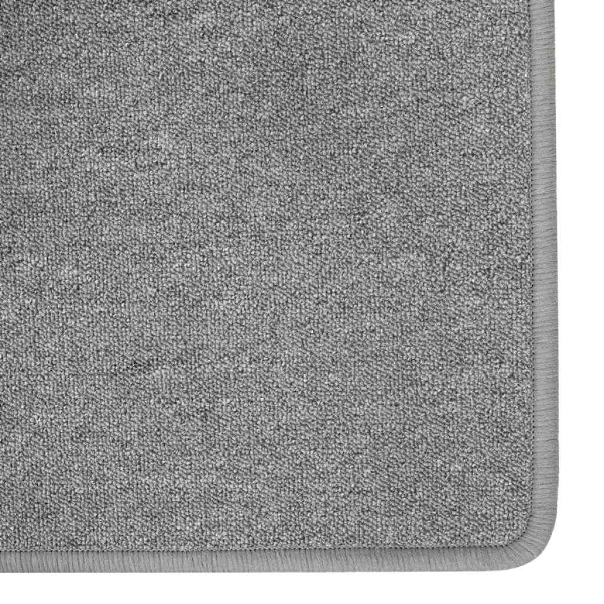 vidaXL Δερμάτινο Χαλί Ανοιχτό γκρι 80 x 500 cm 100% Πολυπροπυλένιο
