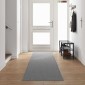 vidaXL Δερμάτινο Χαλί Ανοιχτό γκρι 80 x 500 cm 100% Πολυπροπυλένιο