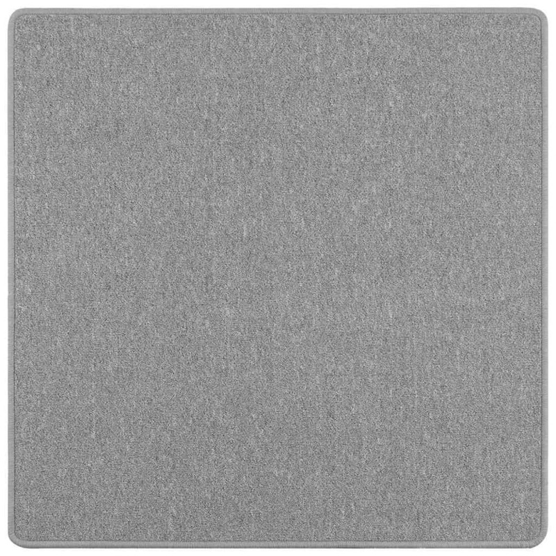 vidaXL Δερμάτινο Χαλί Ανοιχτό γκρι 100 x 100 cm 100% Πολυπροπυλένιο