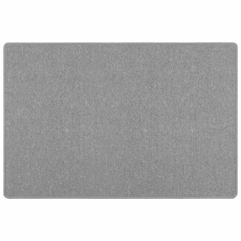 vidaXL Δερμάτινο Χαλί Ανοιχτό γκρι 100 x 150 cm 100% Πολυπροπυλένιο