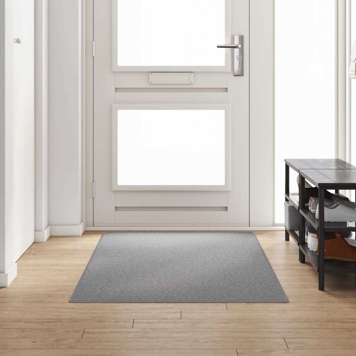 vidaXL Δερμάτινο Χαλί Ανοιχτό γκρι 100 x 250 cm 100% Πολυπροπυλένιο