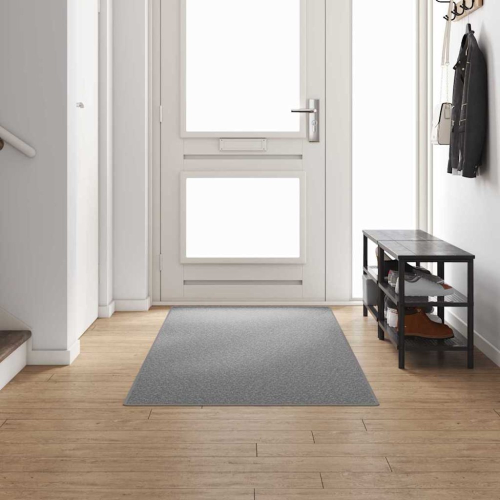 vidaXL Δερμάτινο Χαλί Ανοιχτό γκρι 100 x 300 cm 100% Πολυπροπυλένιο