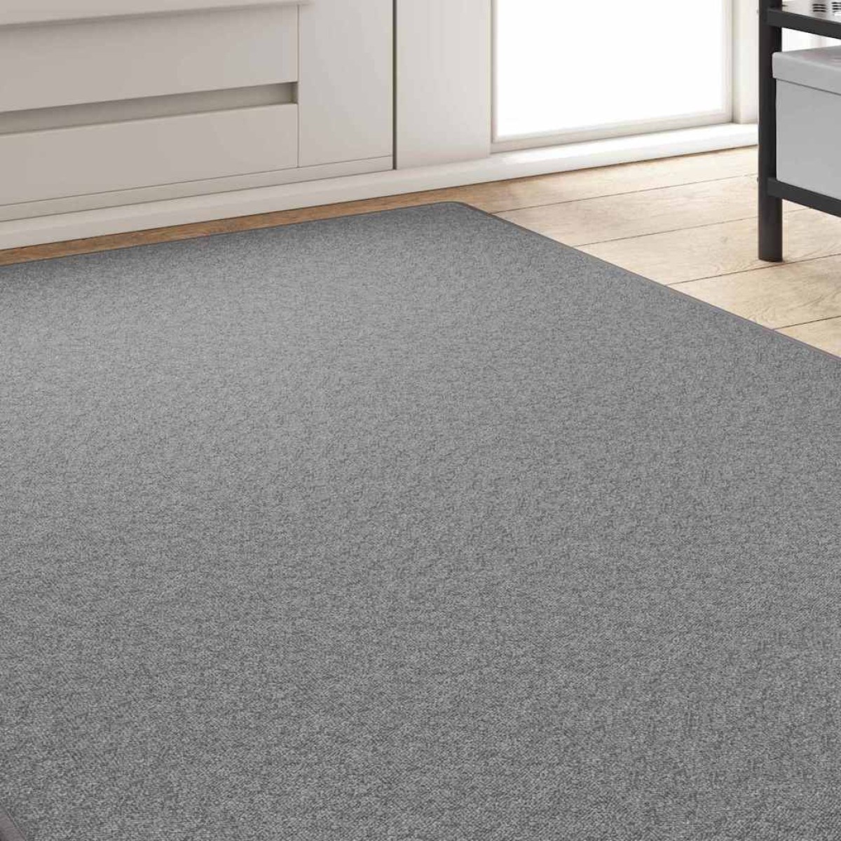 vidaXL Δερμάτινο Χαλί Ανοιχτό γκρι 100 x 300 cm 100% Πολυπροπυλένιο
