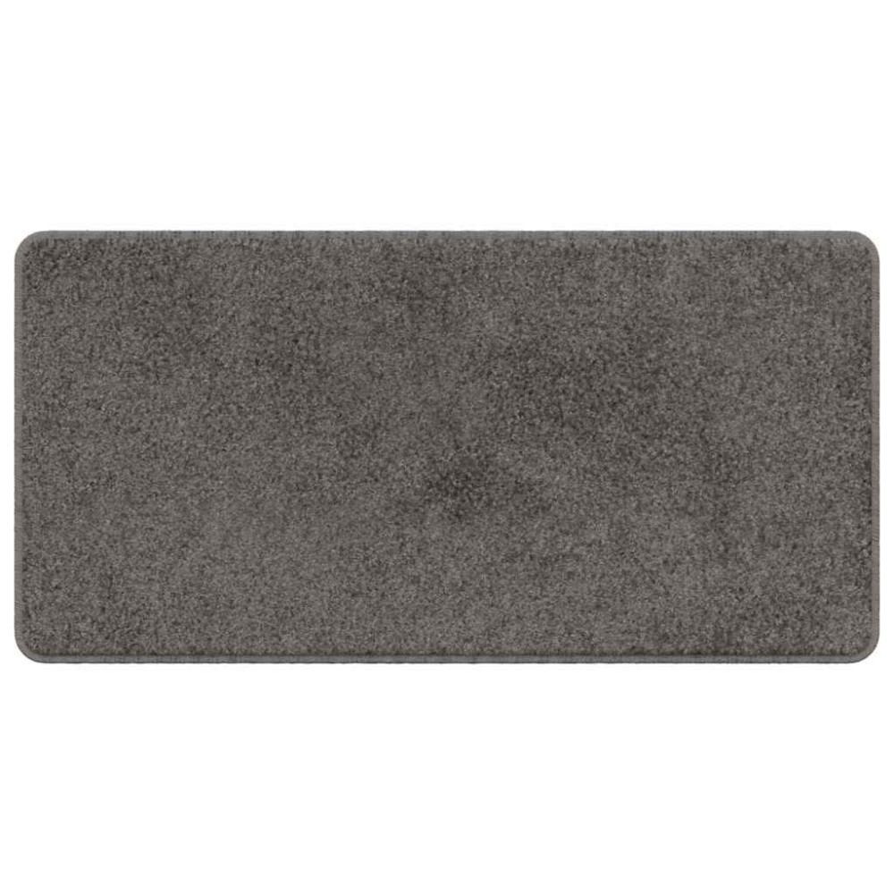 vidaXL Δερμάτινο Χαλί Γκρι 50 x 100 cm 100% Πολυπροπυλένιο Τούφτα