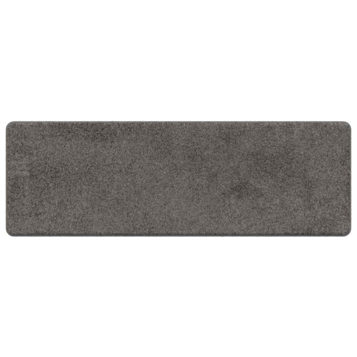 vidaXL Δερμάτινο Χαλί Γκρι 50 x 150 cm 100% Πολυπροπυλένιο Τούφτα